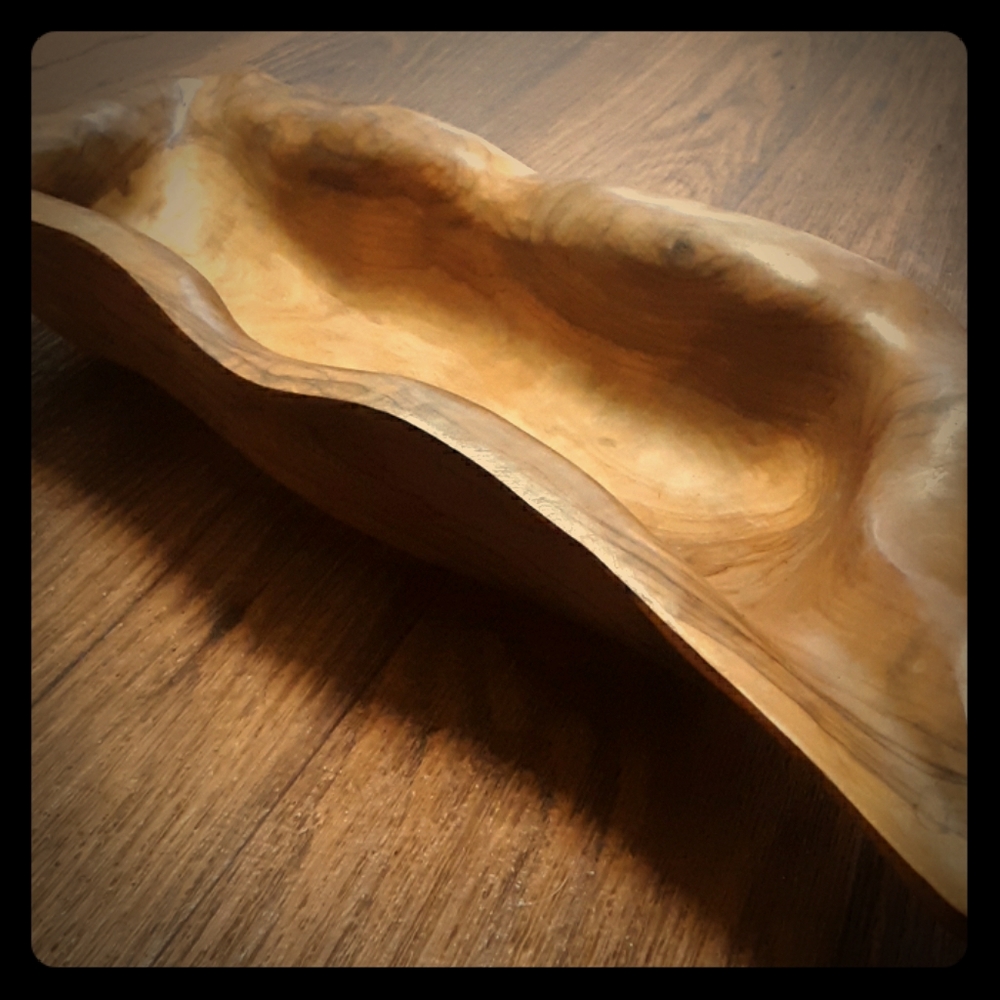 An antique bowl, handmade in Spain.